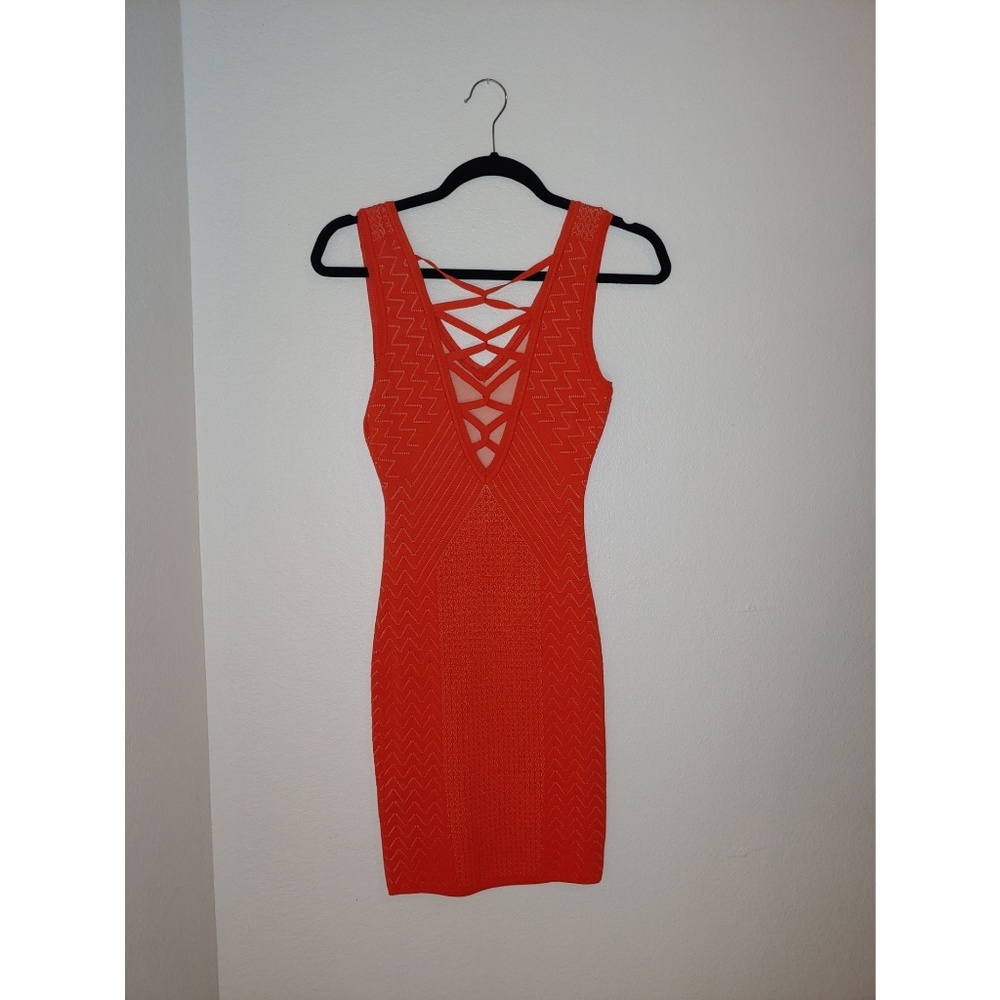 GUESS ORANGE BODYCON DRESS